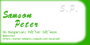 samson peter business card